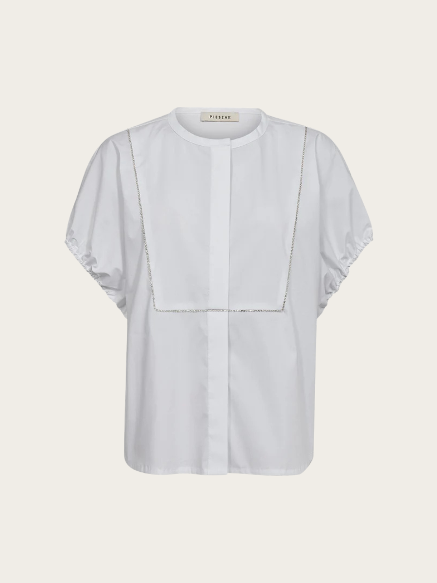 DAHLIA SS SHIRT, OPTICAL WHITE