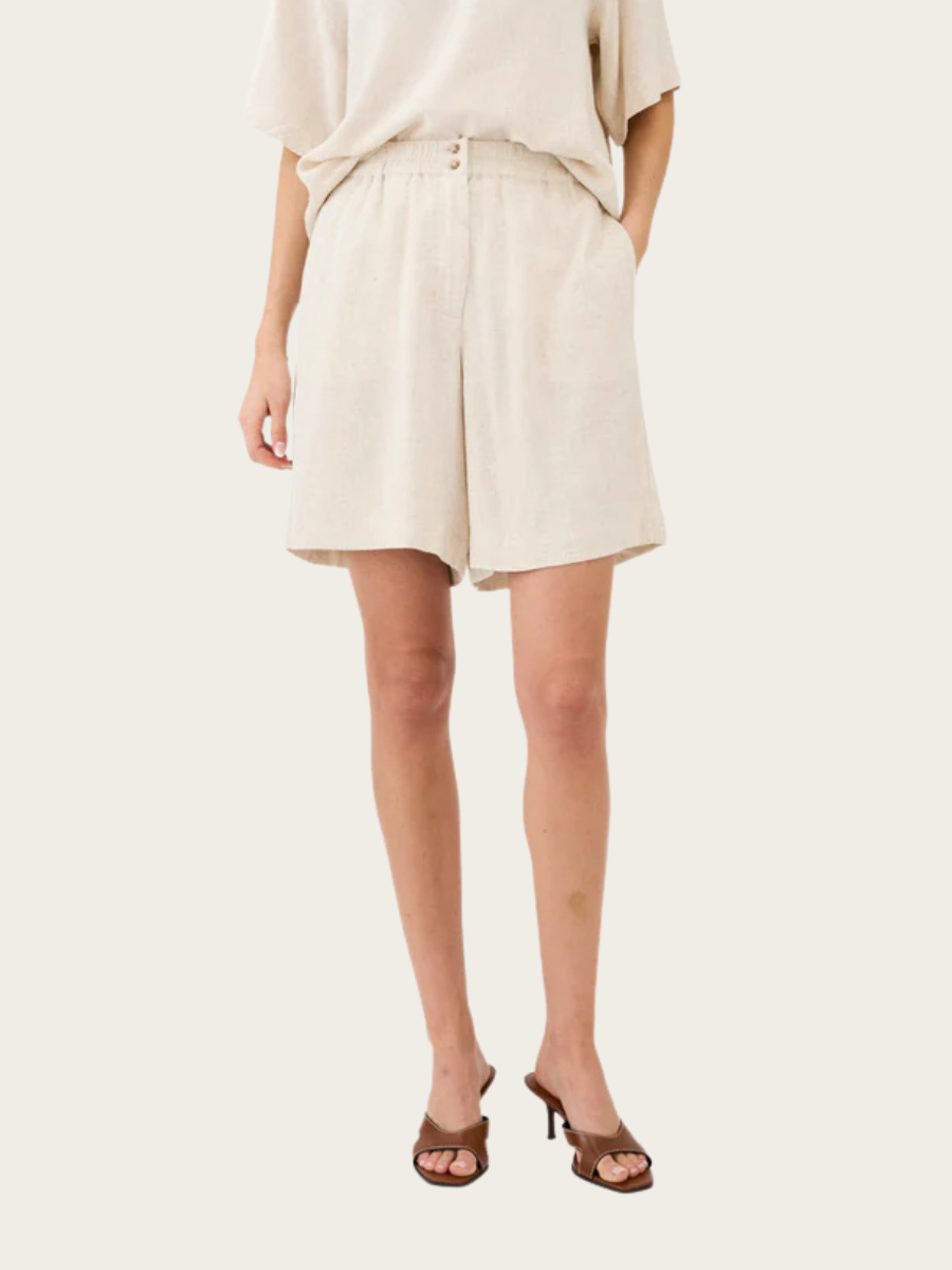 MILES SHORTS, OYSTER WHITE MELANGE