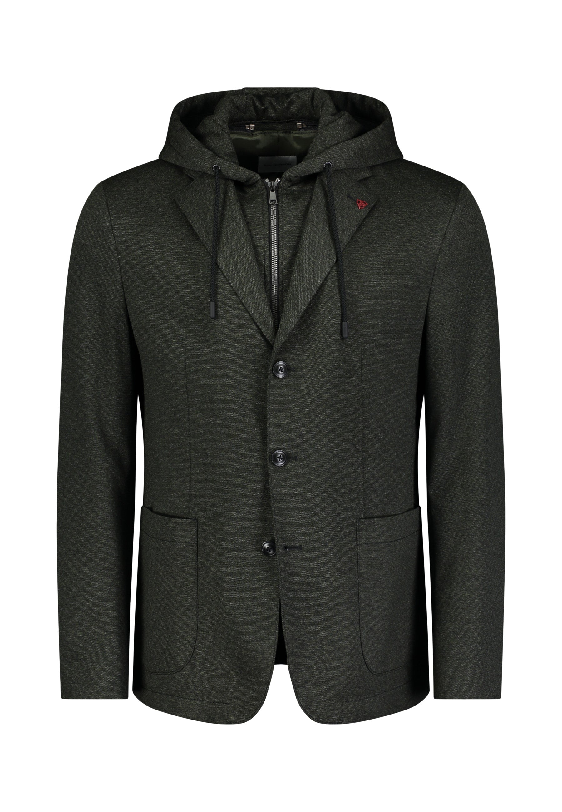 HOODED JACKET, DARK GREEN
