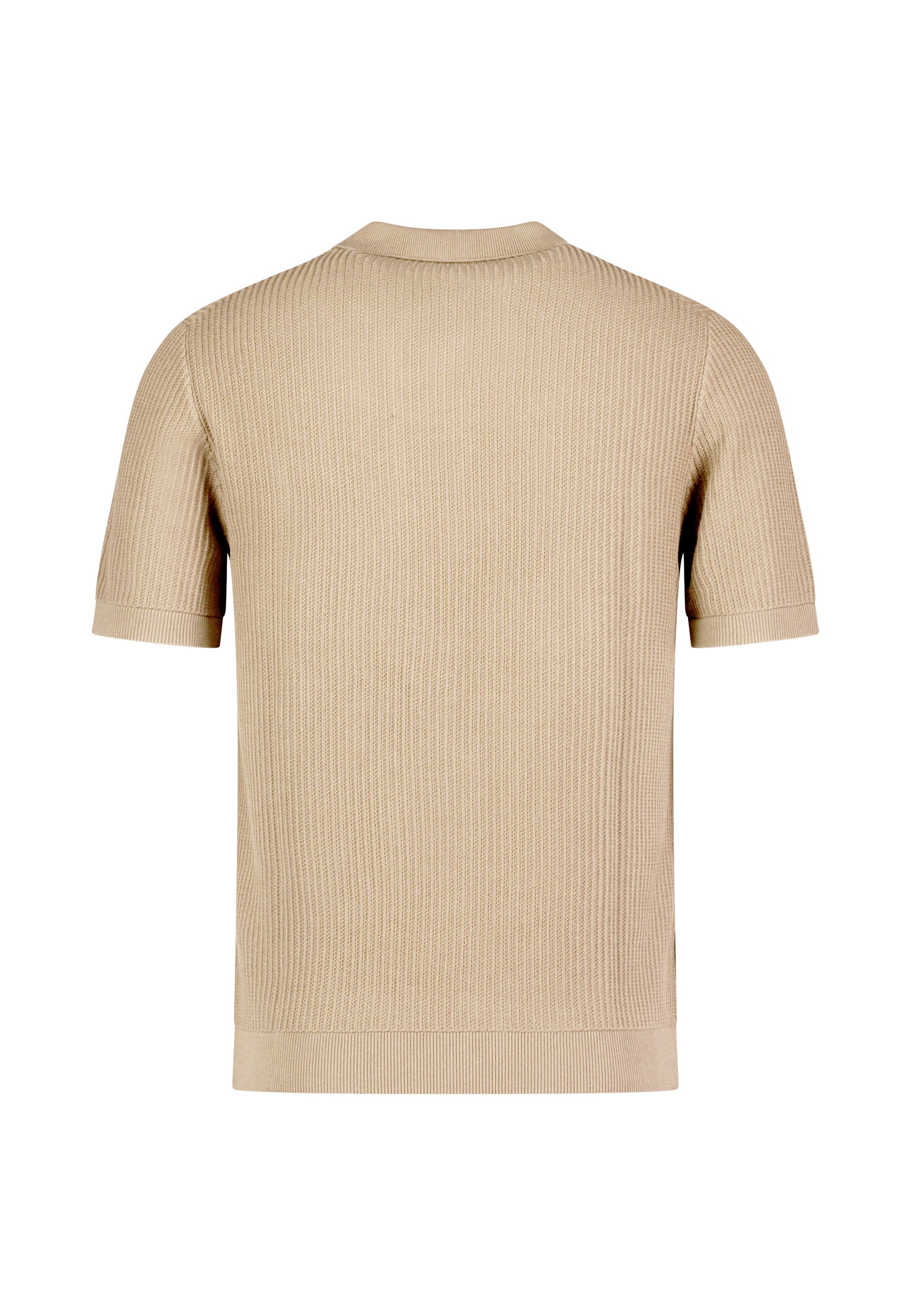 KNITTED POLO SHIRT, SAND