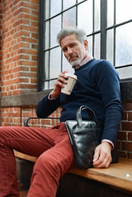 KNITTED SWEATER, NAVY