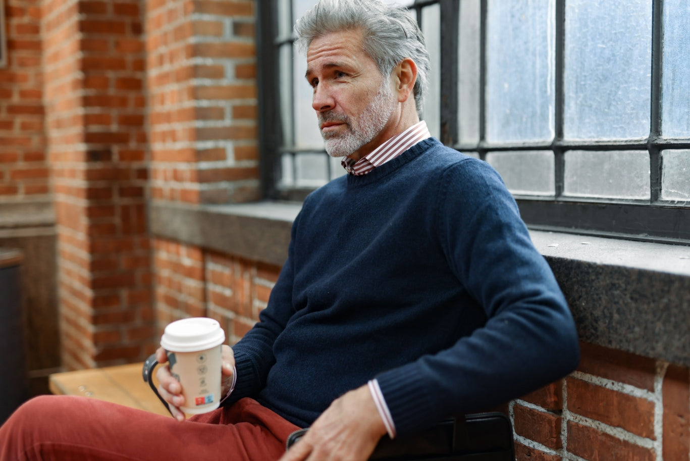 KNITTED SWEATER, NAVY