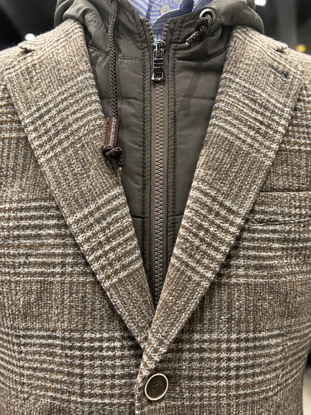 LINO E SAKKO BLAZER, DARK BEIGE