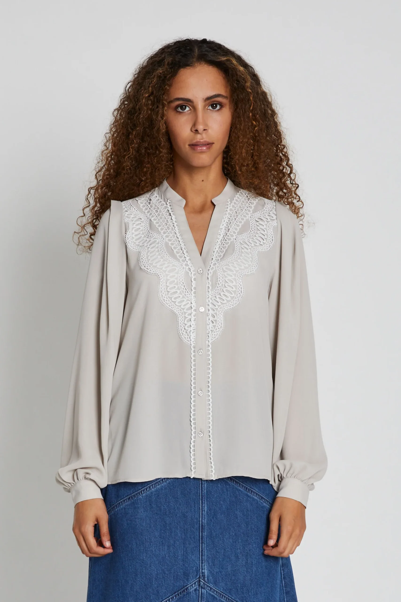 CamillaBBAbenas Shirt, Silver Cloud - Billede 2