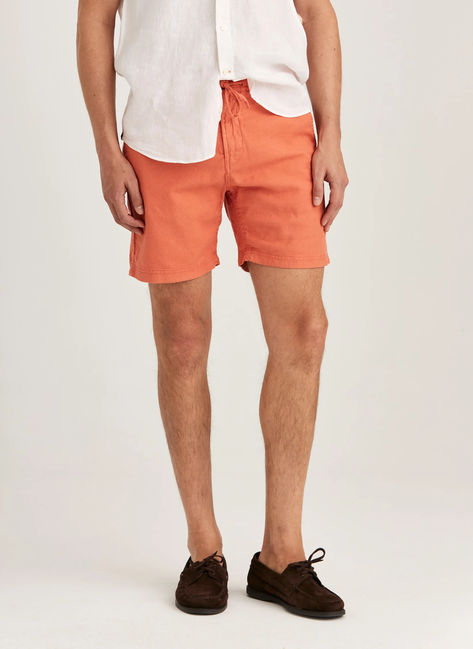 Fenix Linen Shorts, Orange