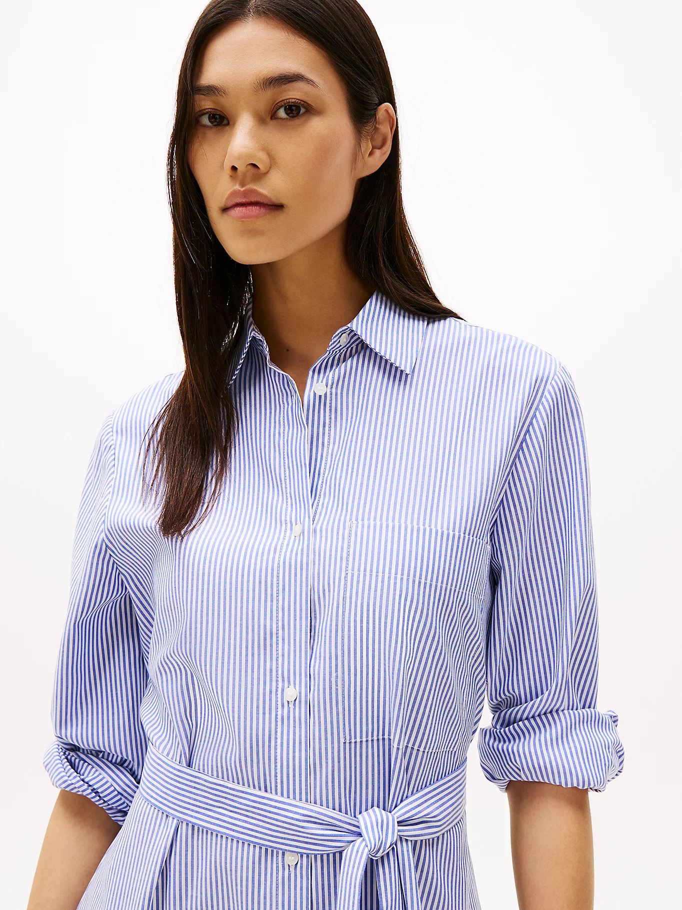 Broderie Anglaise CO Shirt Dress, Classic Ithaca/Cobalt Blue - Billede 3