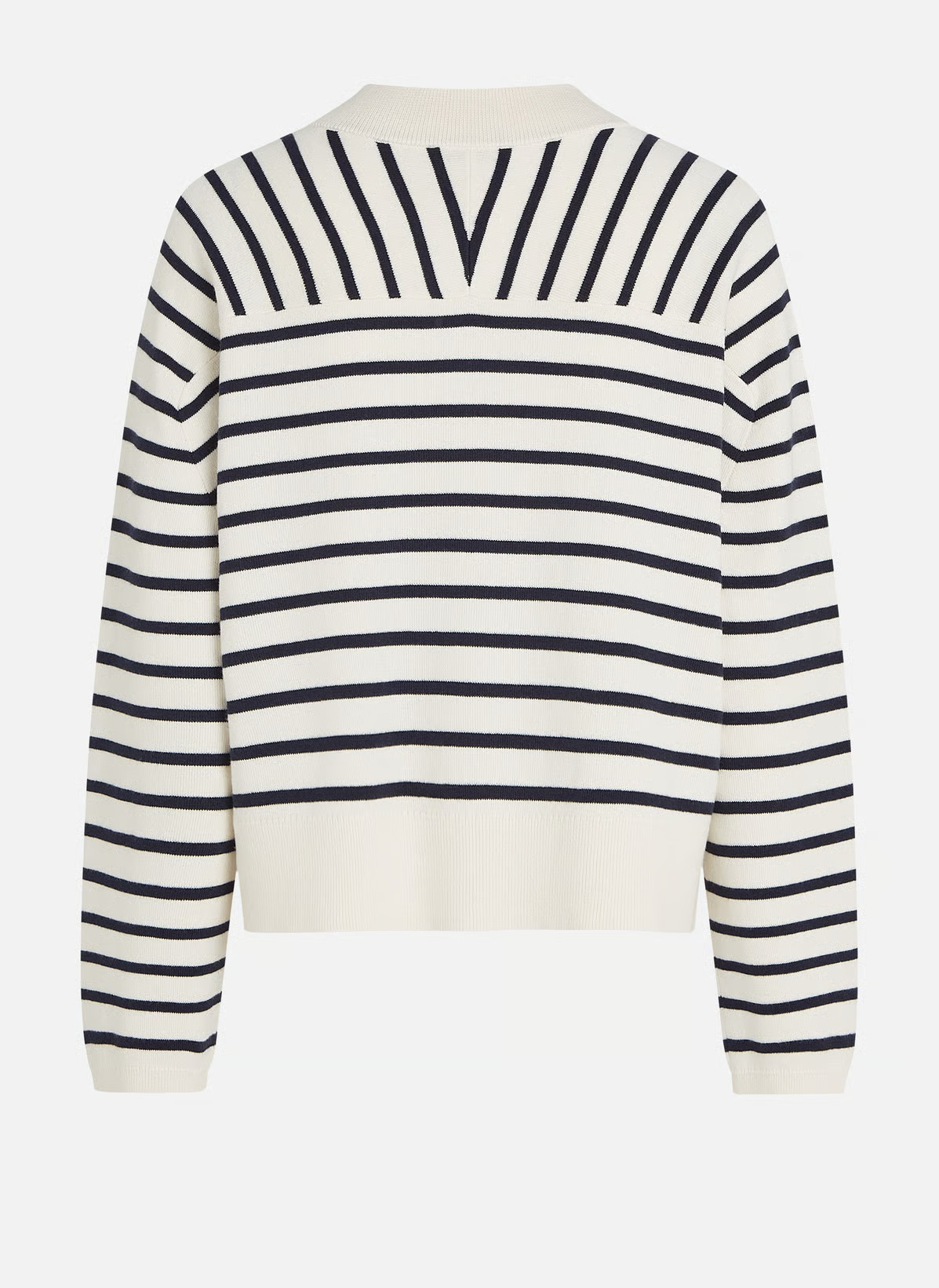 Mini STP CO V-NK LS SWT, Ivory Petal/Dark Navy Stp - Billede 6