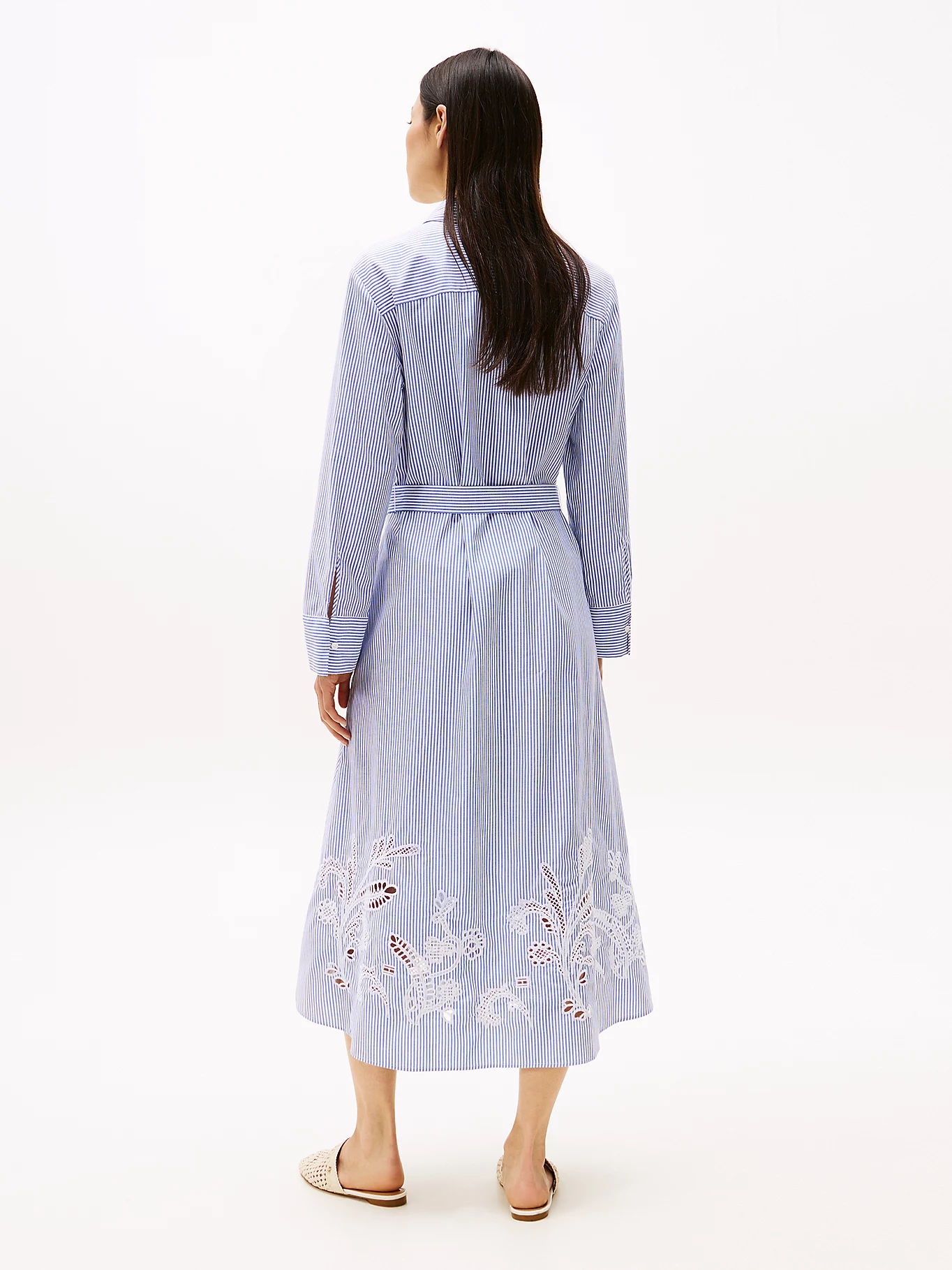 Broderie Anglaise CO Shirt Dress, Classic Ithaca/Cobalt Blue - Billede 6