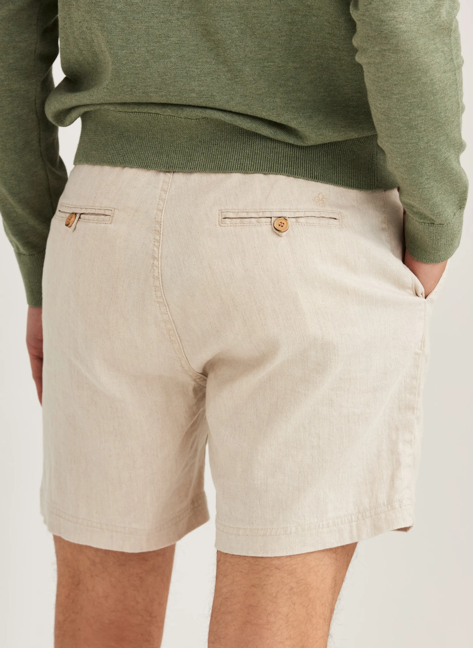 Fenix Linen Shorts, Off White - Billede 4