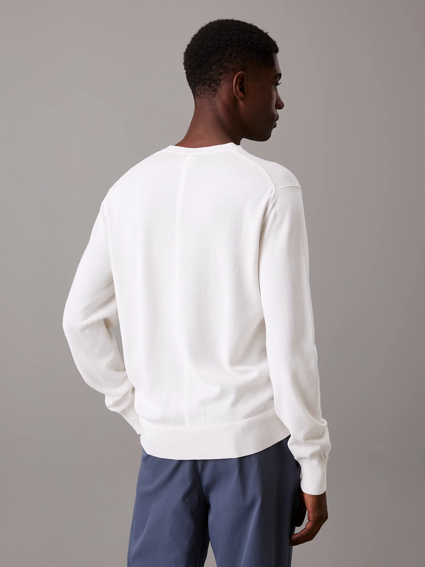 LS Supima Cotton Crewnk Sweater, Tofu - Billede 2