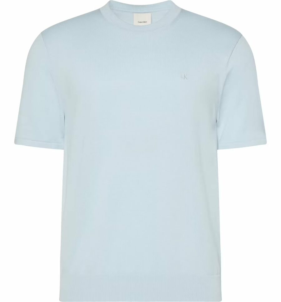 SS Supima Cotton Crew 14GG, Winter Sky