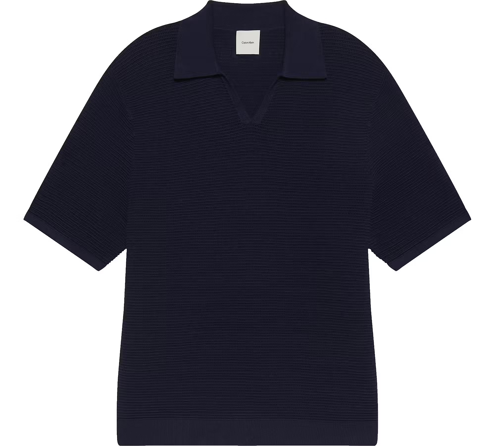 SS Snowy Tech Knit Johnny Collar, Dark Sapphire