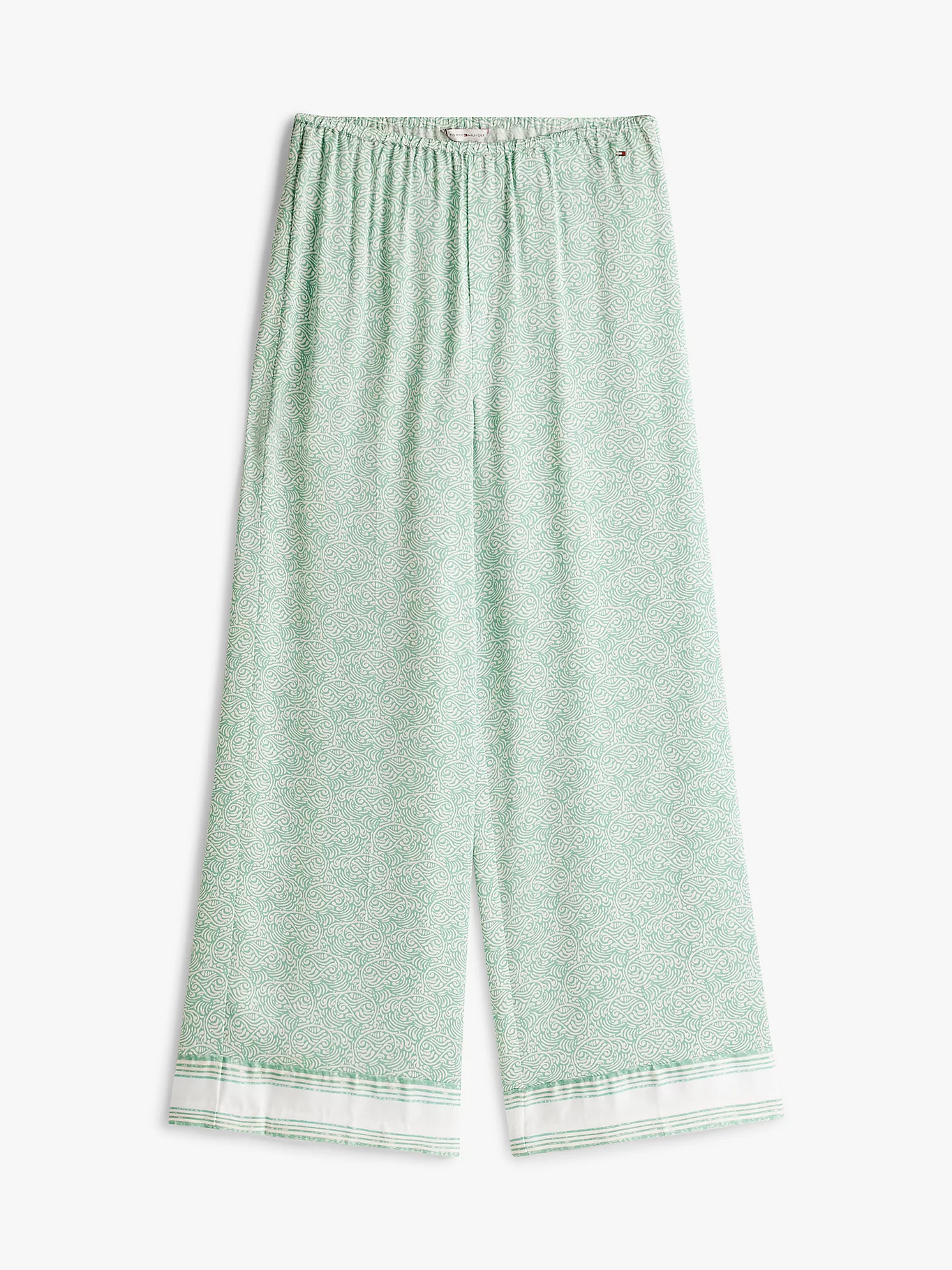 Sateen Pull On Pants, Illustrated Wave/Fort green